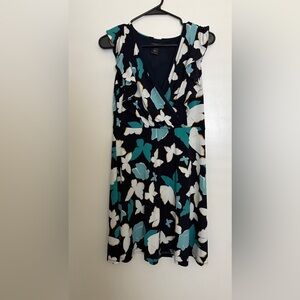 Ann Taylor Black and White Sleeveless Maxi Sundress